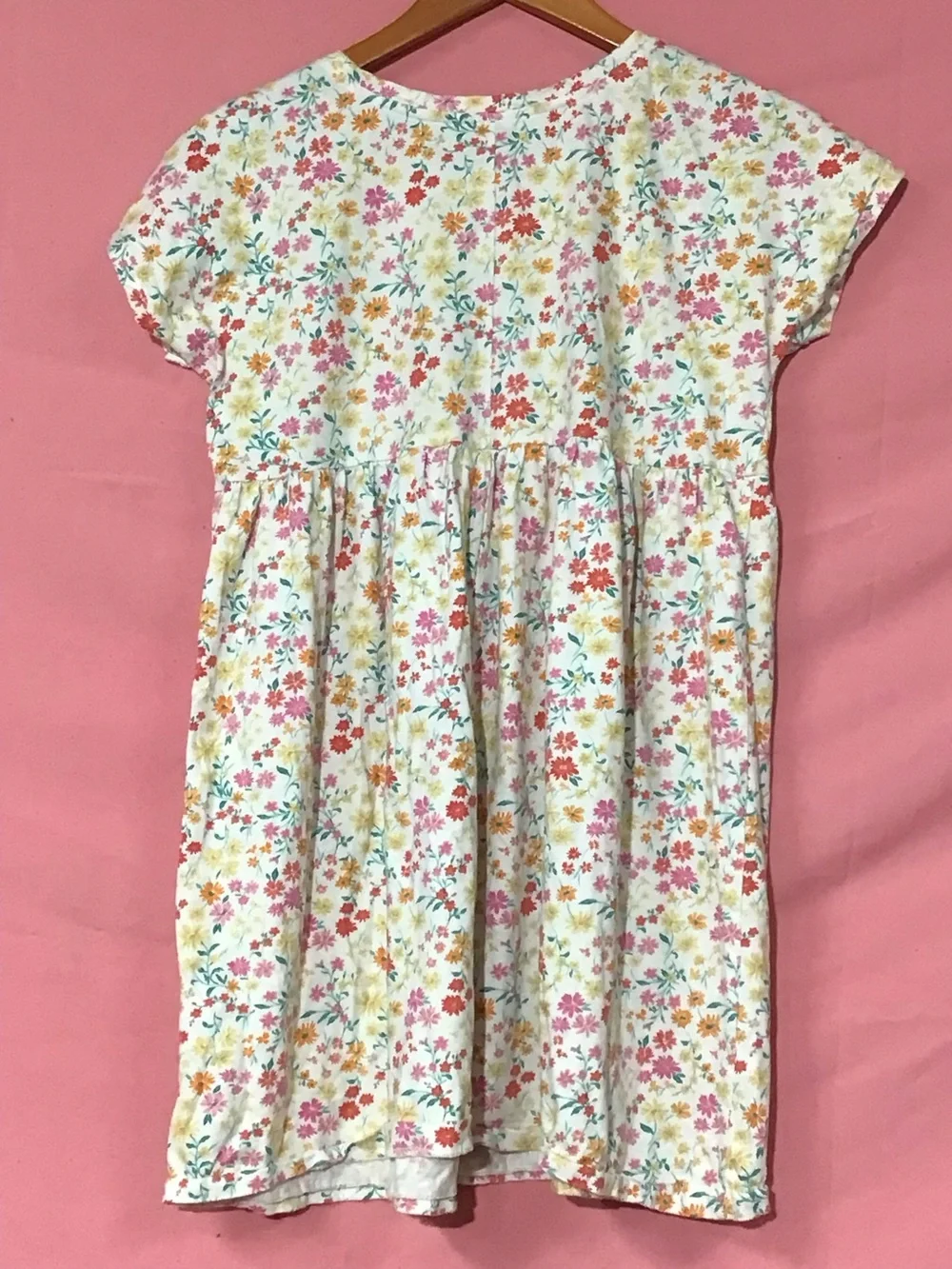 ⁠Old Navy Short-Sleeve Printed Swing Jersey-Knit Dress